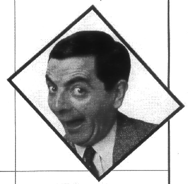 Mr. Bean, excited.