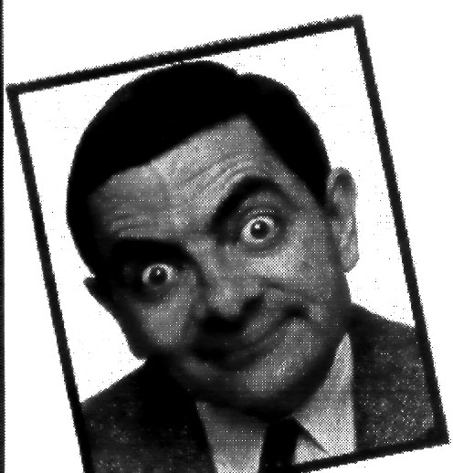 Mr. Bean, puzzled.