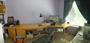 Pandemic home office panorama